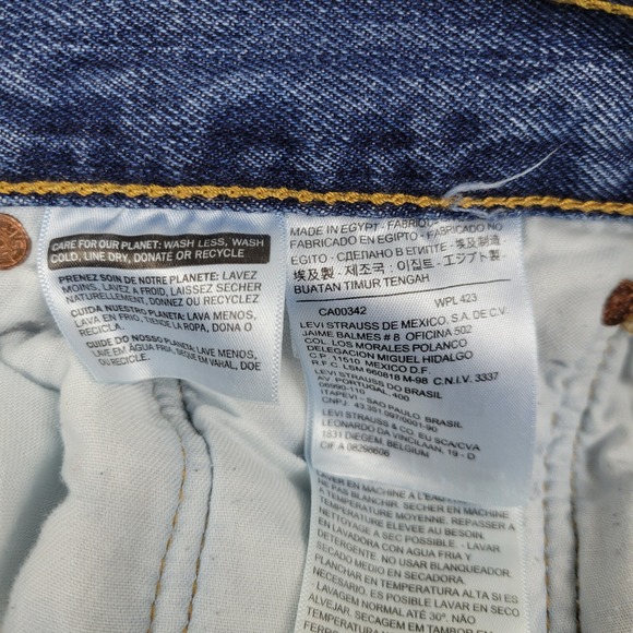 Levis 501XX Straight Leg Jeans Mens 36 x 32 Measures 35 x 30 100% Cotton Blue #2 - Picture 7 of 12